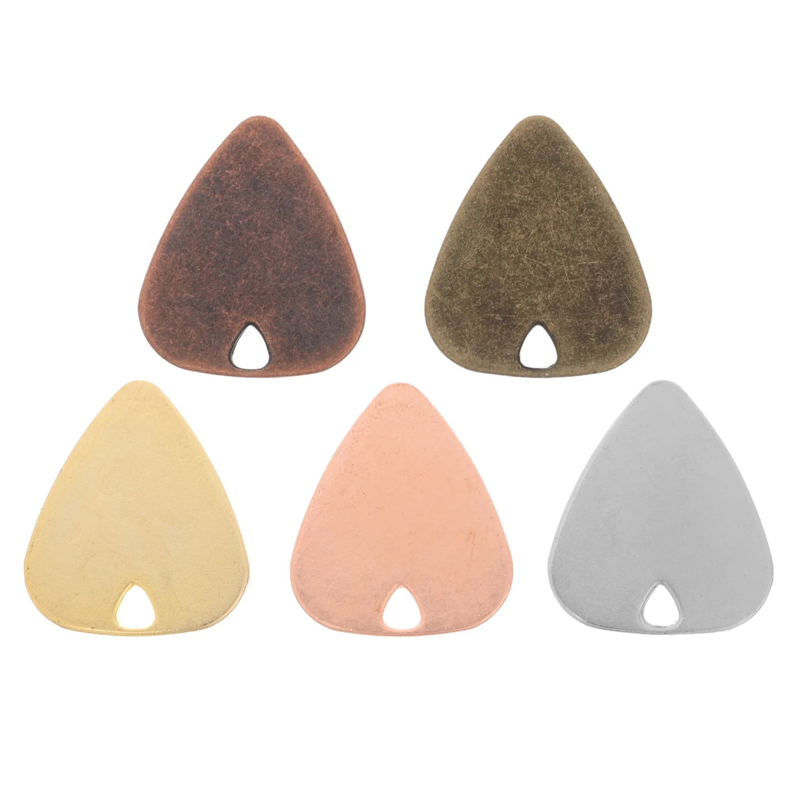 

5 pcs Stainless Steel Guitar Picks Electric Bass Acoustic Metal Plectrums Durable For Smooth Playing Enhanced Sound Quality