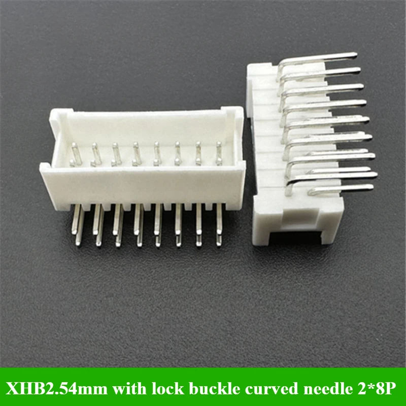 

100 шт./лот XHB2.54мм с фиксирующей защелкой, шаг 2.54мм, прямые и изогнутые контакты, двухрядный разъем 2*2P/3P/4P/5P/6P/7P/8P/9P