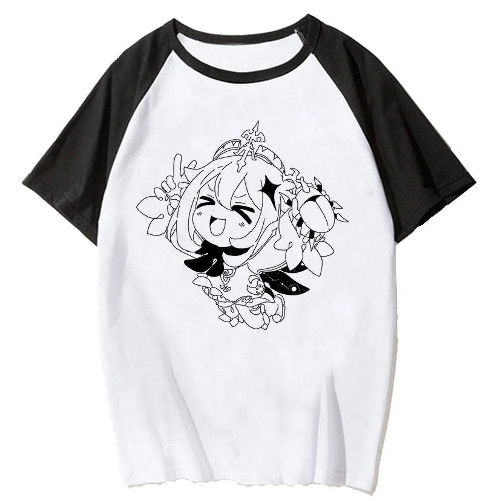 

Genshin Impact top women anime tshirt female streetwear y2k Japanese clothes