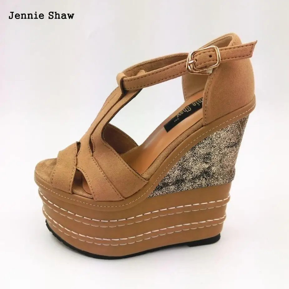 Sandali con tacco alto 16cm sandali con plateau da donna scarpe Color caramella per donna Sys-1114