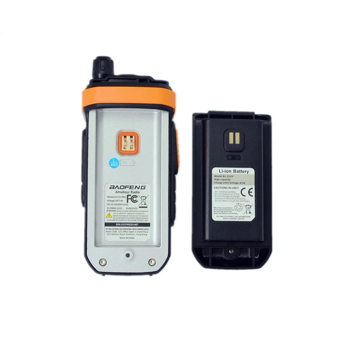 BAOFENG 양방향 라디오 UHF VHF 트라이 밴드 장거리 USB C 타입 2024 HAM 아마추어 라디오, 사냥 무선 통신, UV21 프로
