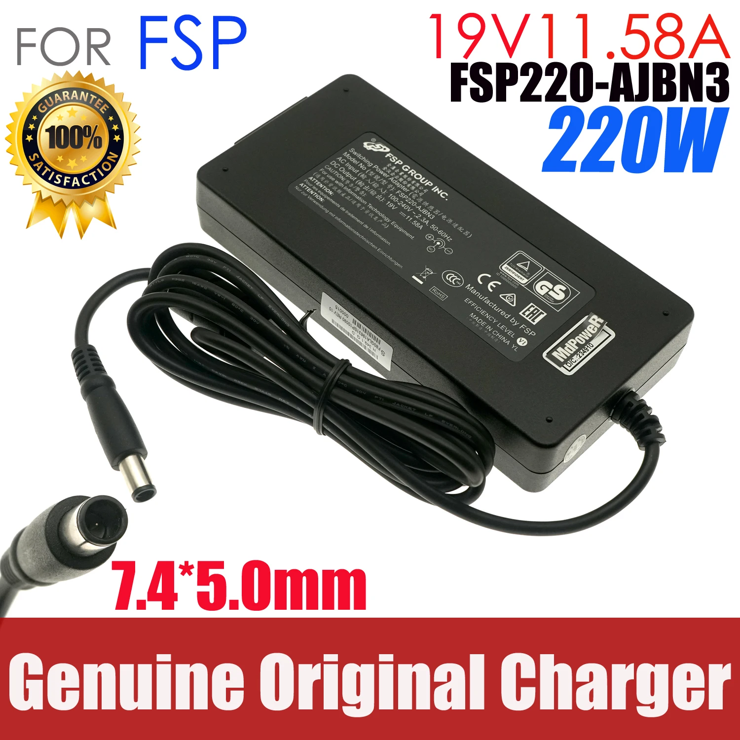 Genuine 19V 11.58A 220W 110V-220V AC Power Adapter Charger HKA220190A2 For XGIMI Projector H3S RS Pro 2 Horizon Power Supply