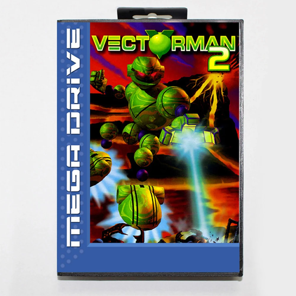 Vectorman 2 MD-Carte de jeu avec boîte européenne, pour système Sega Megadrive Genesis 16 bits