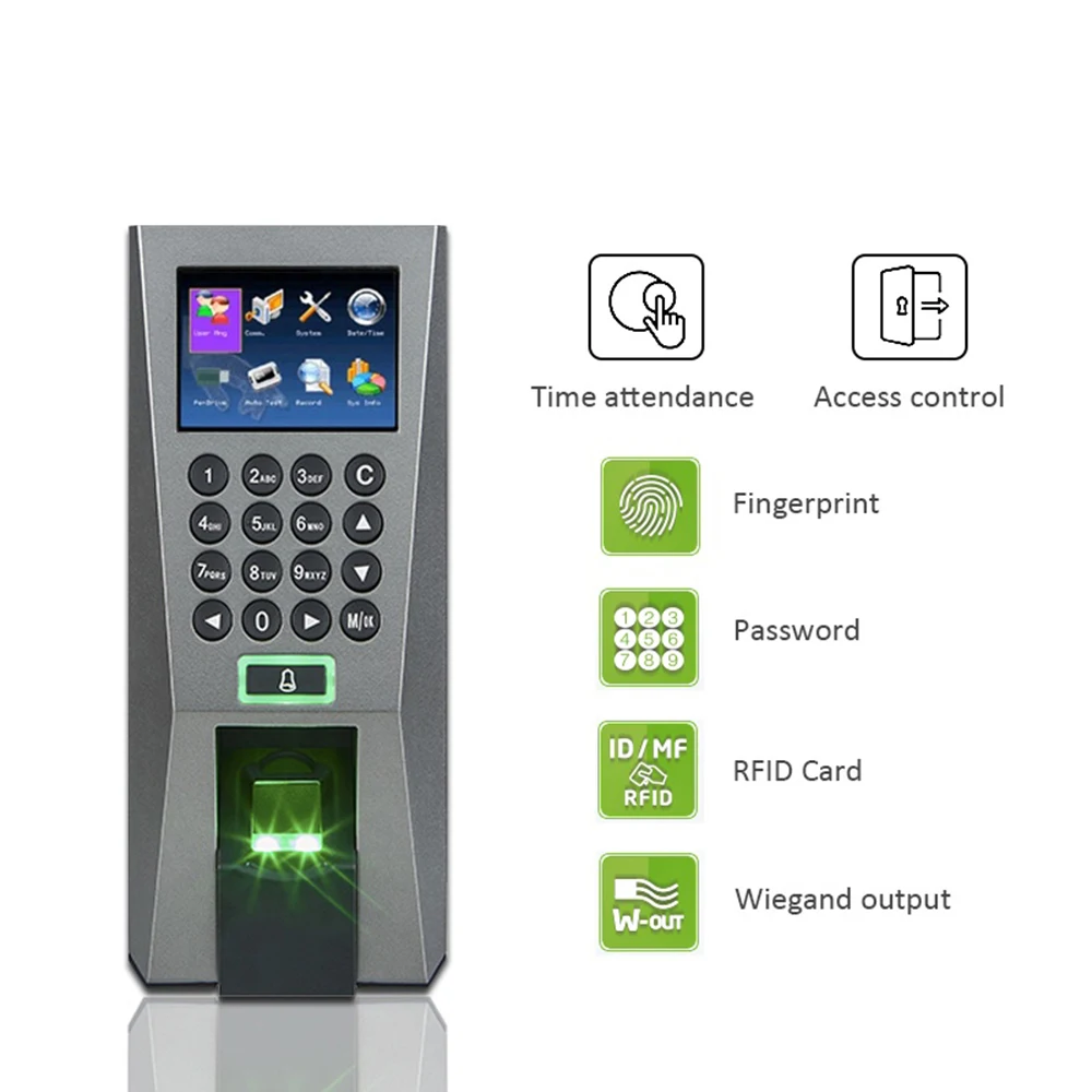 ADMS USB F18 Biometric Fingerprint Login Recognition Access Control Machine Digital Electric System For Door Lock Exit Switch