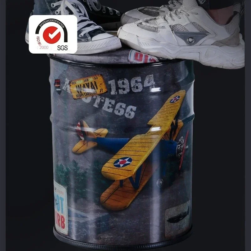 Tabouret de Rangement de Grande Capacité, Solide, Durable, Comptoir de Bar, en Fer, Créatif