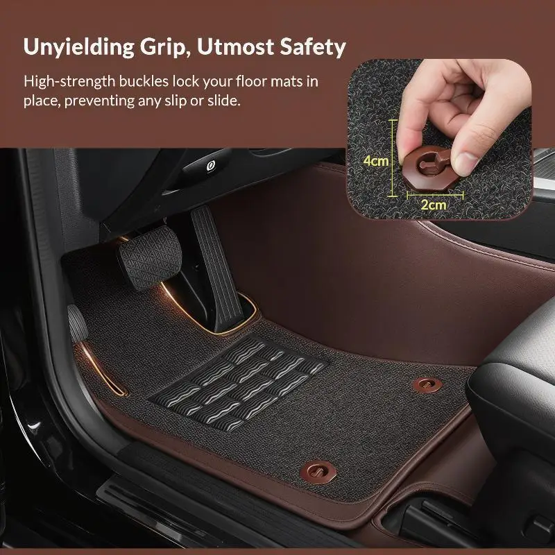 Detachable Anti-Slip Floor Mat Clips 4 Pcs Set Double Layer Grips for Secure Rugs in Offices