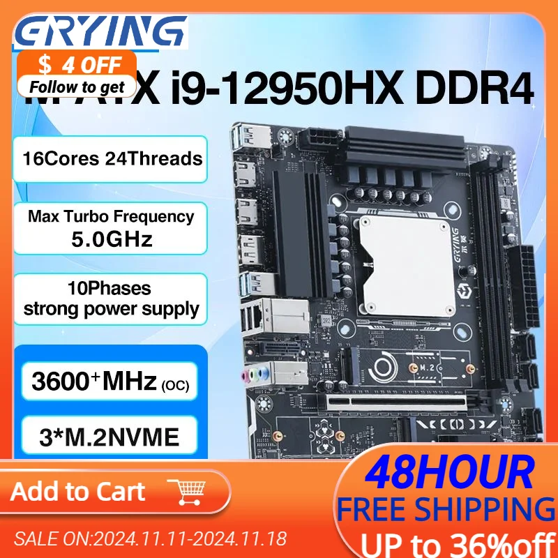 DIY Gaming Computer ERYING PC GAMER Motherboard CPU RAM COMBO kit i9 12950HX 16C24T DDR4 RAM Memory Desktop placa mae