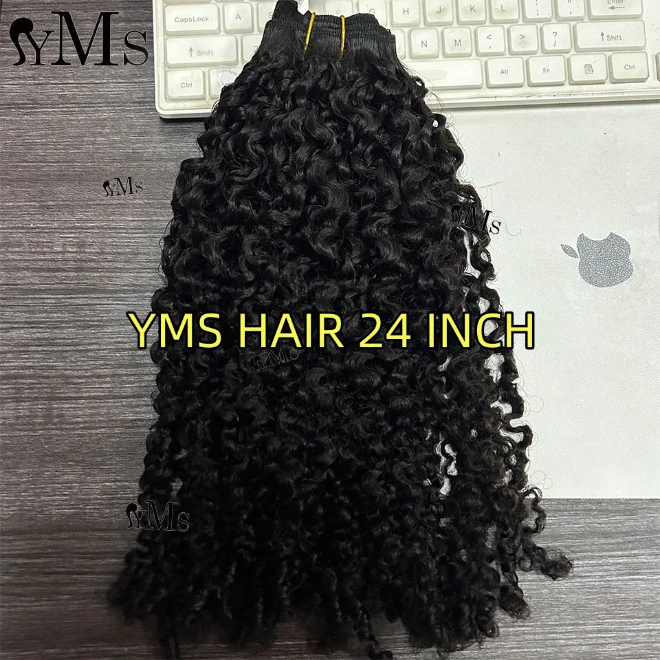 2025 Curly Trend Kinky Eurasian Curly Bundle Weft 100% Human Hair Deals YMS 4A Kinky Eurasian Curly Raw Human Virgin Hair Bundle