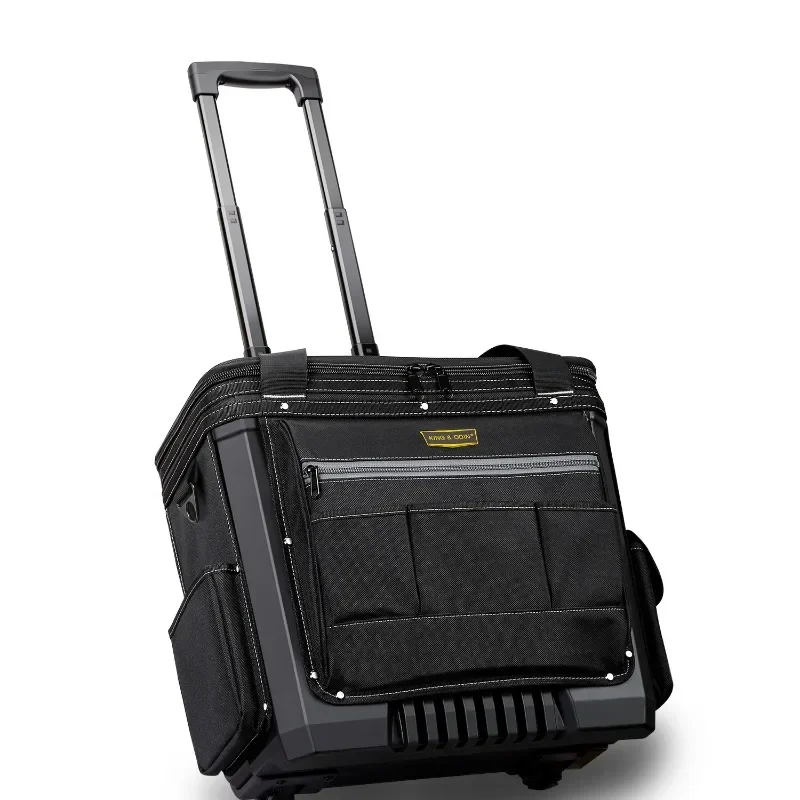 Professional Trolley For Tools Waterproof 1680D Large Electrician Wheels Rolling Heavy Duty Trolley Tool Bag