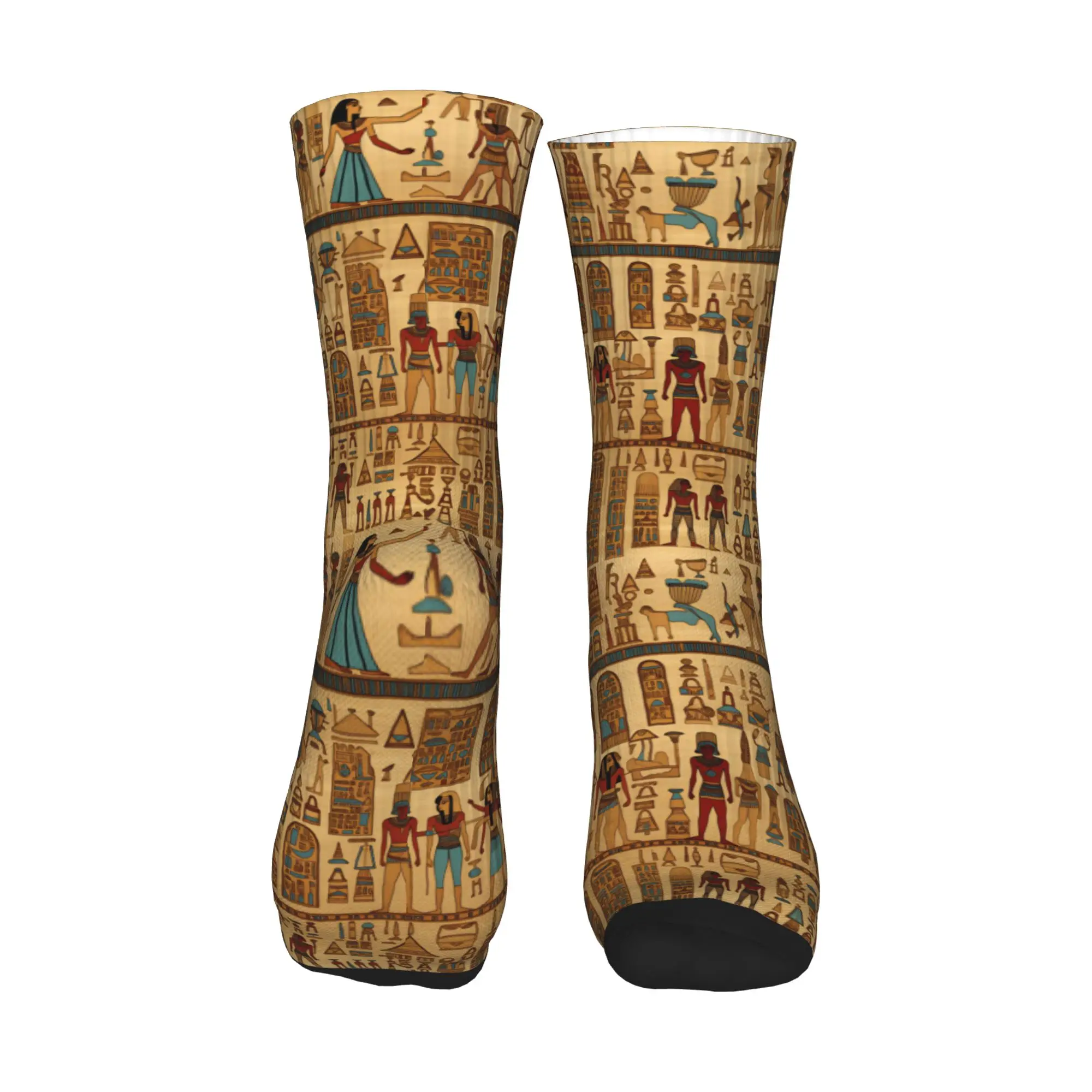 Kawaii Men's Egyptian Gods And Symbols Pattern Dress Socks Unisex Warm Breathbale 3D Printed  Crew Socks - view 2