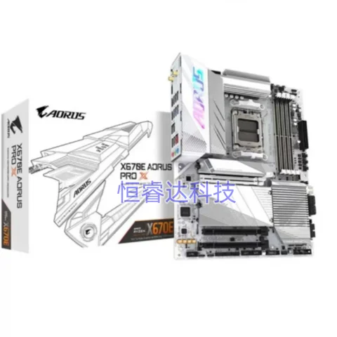 New X670E AORUS PRO X ATX 16+2+2 phases VRM solution PCIe 5.0 x16 AMD X670 2.5GbE LAN & Wi-Fi 7 Socket AM5 Motherboard