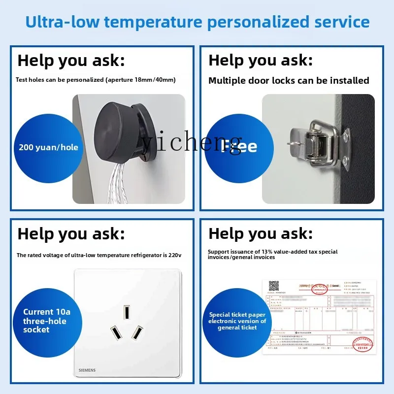 Zz frigorifero a temperatura ultrabassa meno 80/60 congelatore medico sperimentale criogenico industriale a bassa temperatura