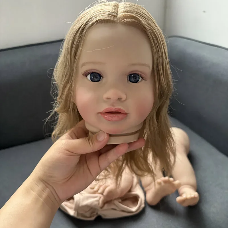 

26 дюймов, 66 см, незаконченные голубые глаза, набор кукол реборн, Pippa, уже окрашенные детали куклы «сделай сам» с волосами ручного корня