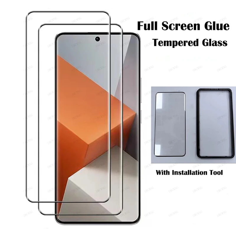 

For Honor 200 Pro Full Glue Screen Protector honor 300 70 90 Magic 7 5 6 Pro Tempered Glass With Installer Tool Protective Film