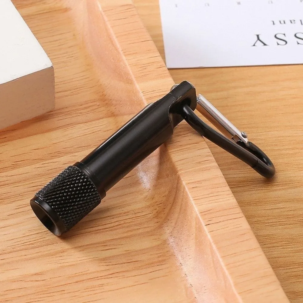 Super Bright Mini Torch Aluminum Body with Carabiner LED Flashlight Keychain Battery Powered Flashlight Key Ring Camping Use