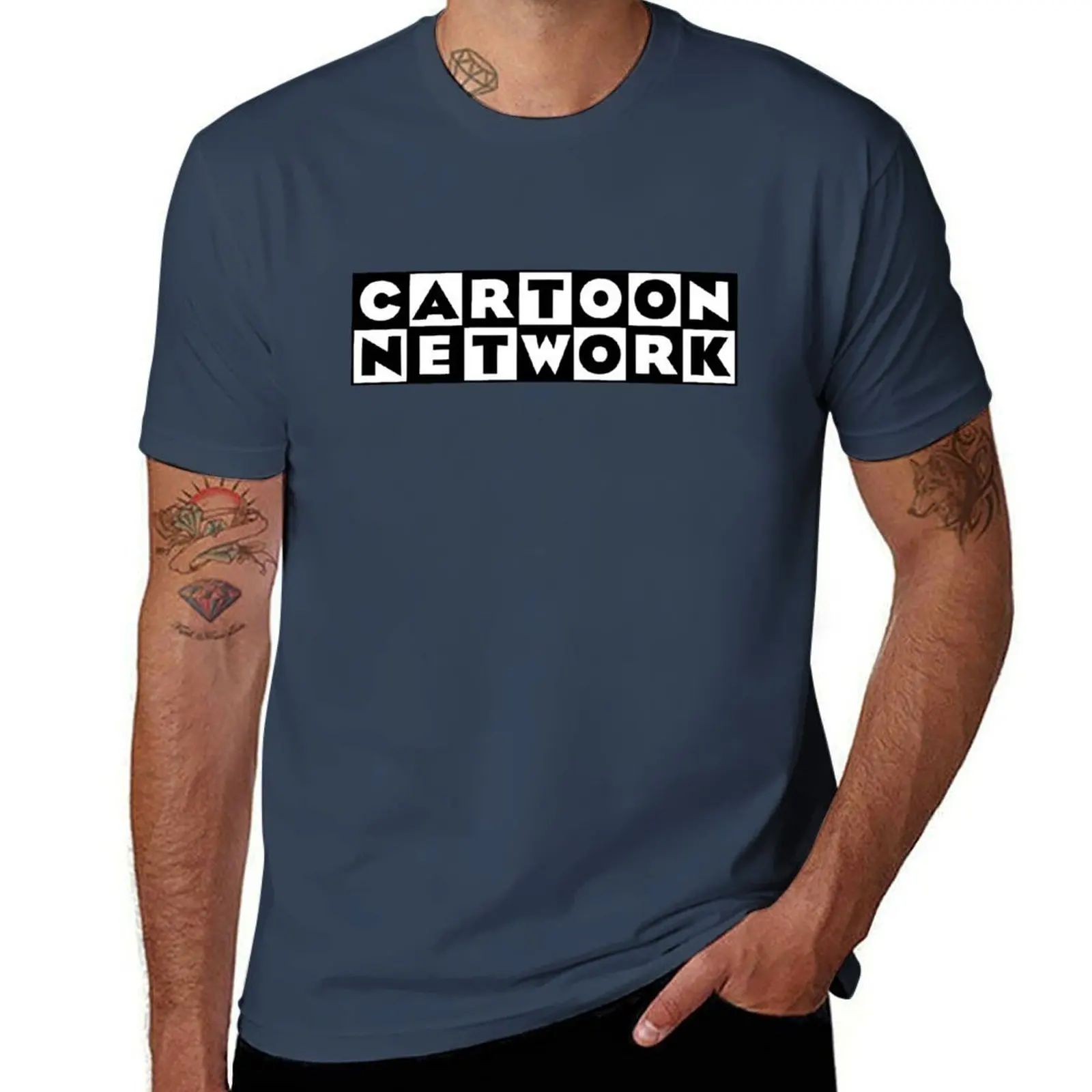

Original Network Cartoon Logo T-Shirt Utility Work Short Sleeve Top
