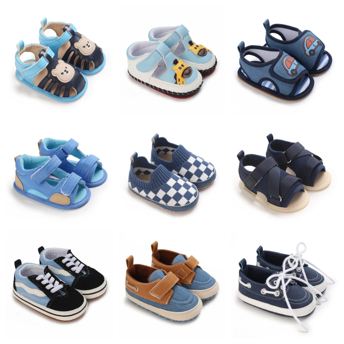 Cute baby boy walking shoes in spring and summer, casual, fashionable and handsome, 0-18 month old baby sandals