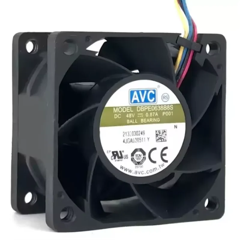 AVC DBPE0638B8S P001 DC 48V 0.87A 60x60x38mm 4-Wire Server Cooling Fan