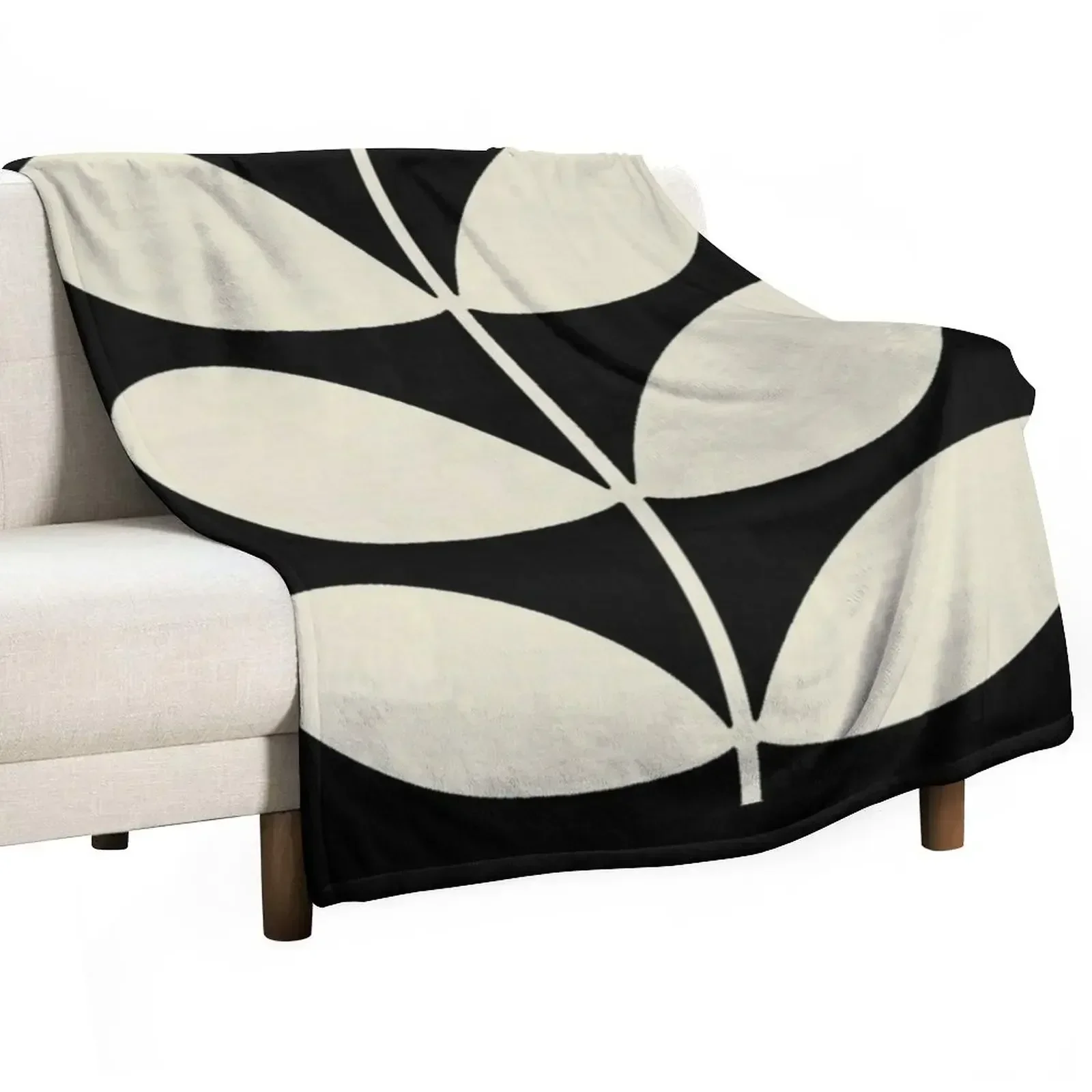 

orla kiely multi stem, black,white,kiely pattern,orla kiely design Throw Blanket Vintage For Sofa Thin Blankets