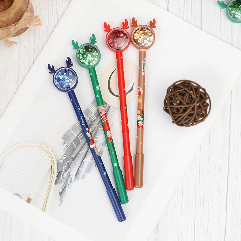 Kawaii Weihnachten Geweih Pailletten Cartoon Rentier Geweih Glitzer Pailletten Signierstift Schule