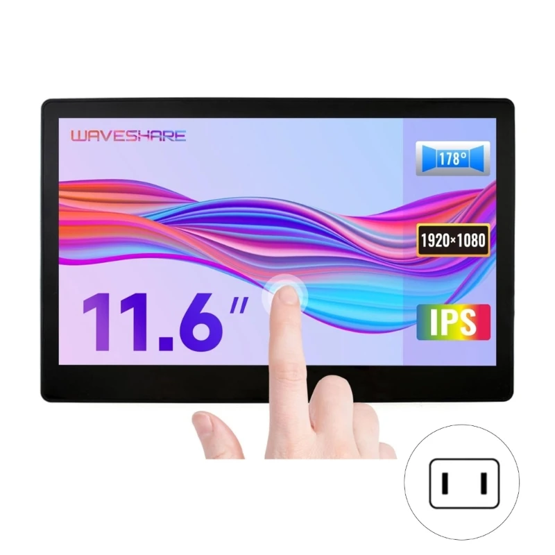 Professional 11.6 inch LCD Screen for RaspberryPi4B Touch Display HDMIcompatible 1920 x 1080 IPS Support MultipleOS Dropship