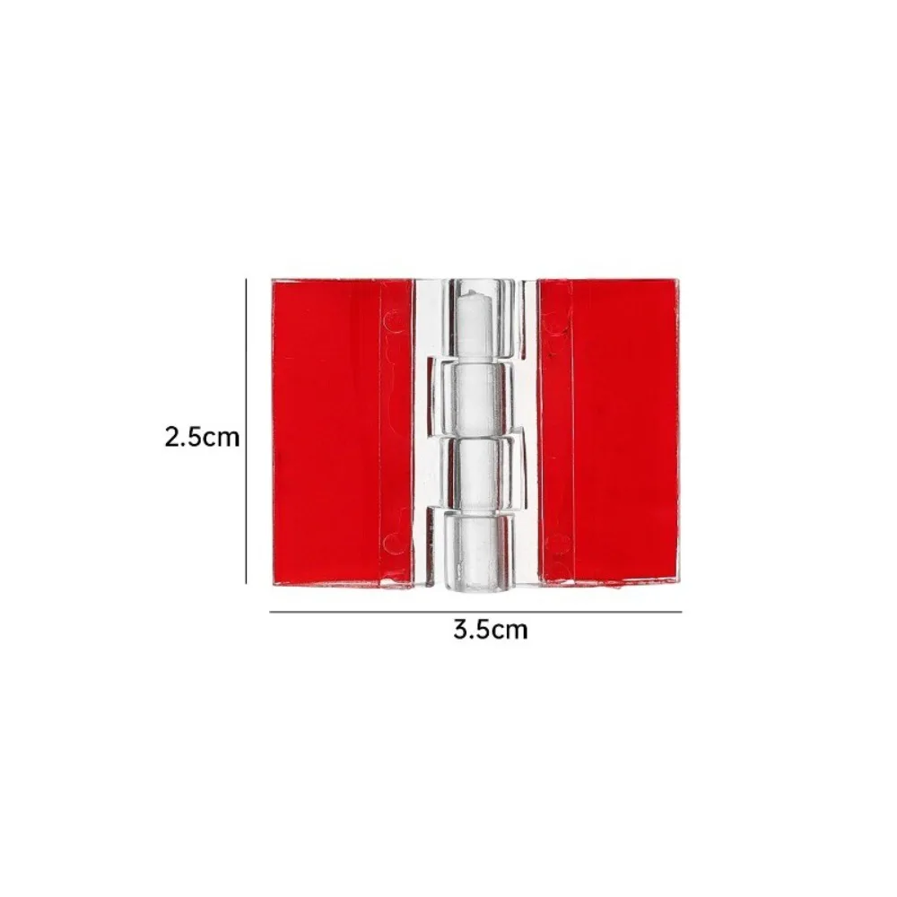 New Self-Adhesive Folding Hinge Acrylic DIY Door Hinges Transparent Fixing Hinge for Cabinet Drawer Jewelry Boxes