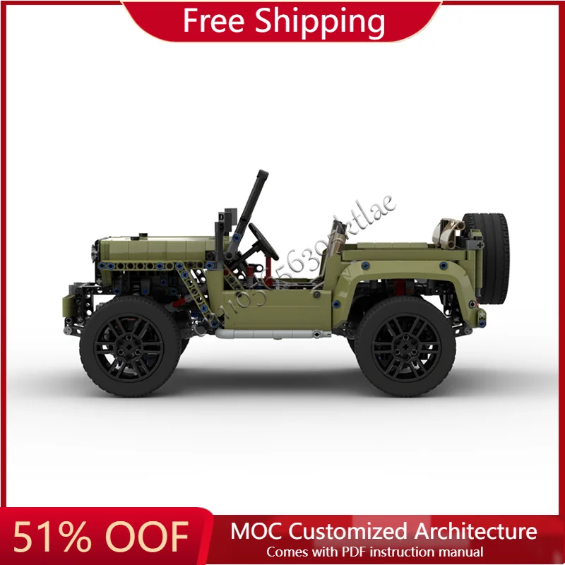 

1603 PCS Hot Selling MOC Customize Advanced Green Off Road Model Building Blocks Diy Toys Educational Kids Adult Surprise Gifts