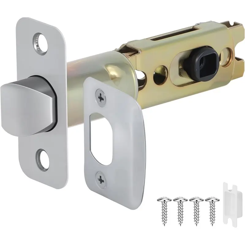 ABGH-1 Pack Door-Latch Replacement, 8Mm Big Spindle Hole, 45°Turning Angle, 2-3/8'' Or 2-3/4'' Backset Door Deadlatch