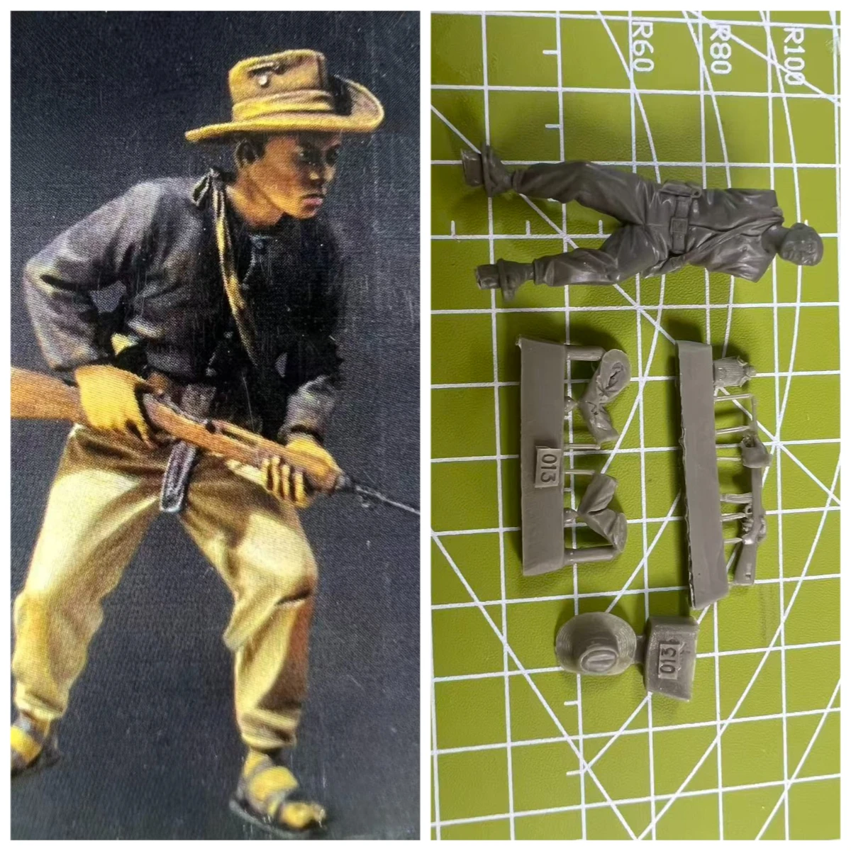 

Top Secret 1/35 Cast Resin Model Disguised As Militia 1-person Scene Model Toy Not Painted