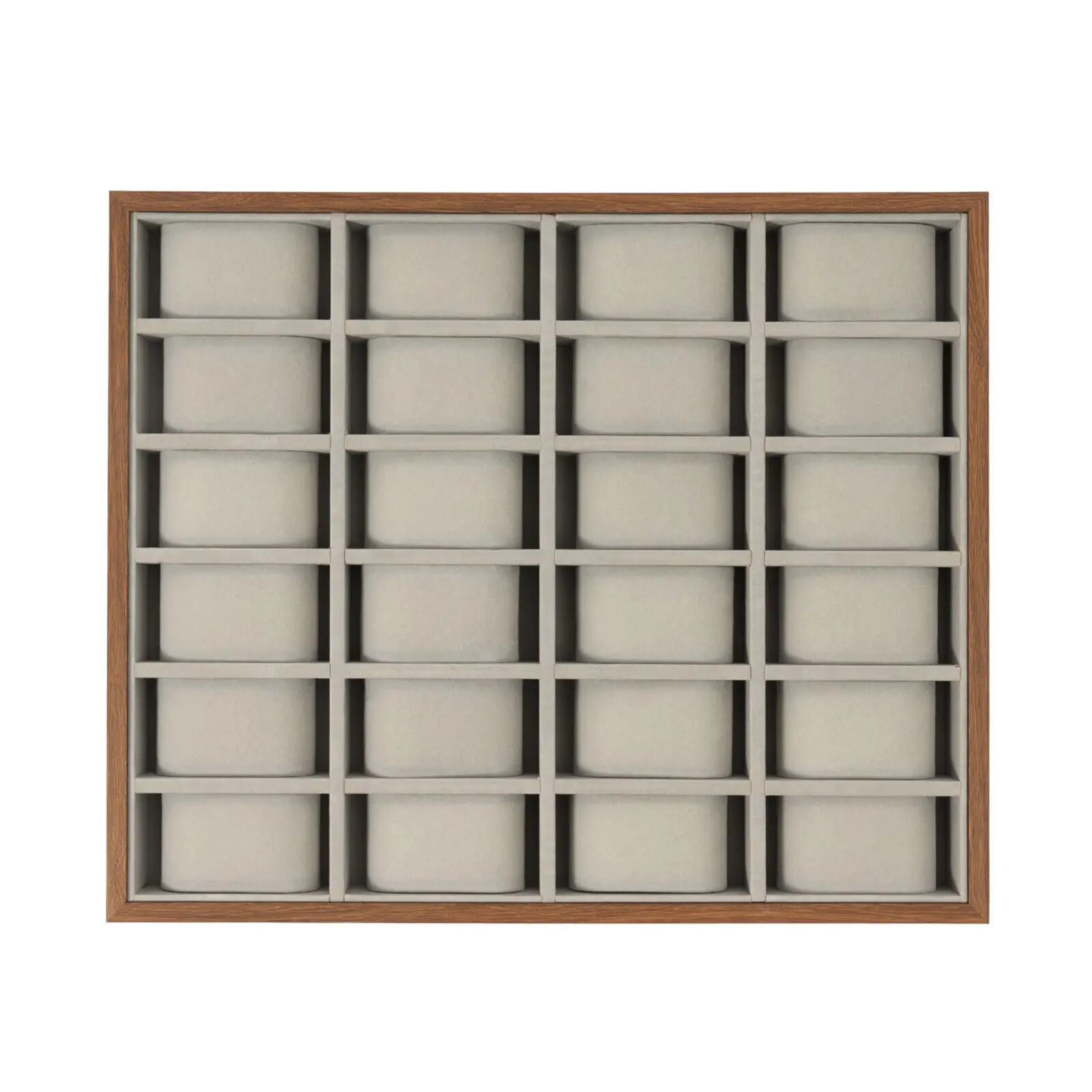 

24 Slots Wood Watch Box Jewelry Storage Case Organizer Display Box Holder Tray