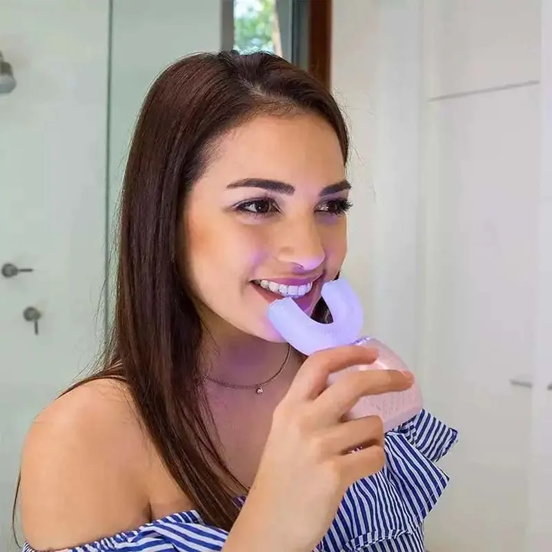 

Новая U-образная электрическая зубная щетка, легкая умная высокочастотная звуковая перезаряжаемая силиконовая зубная щетка