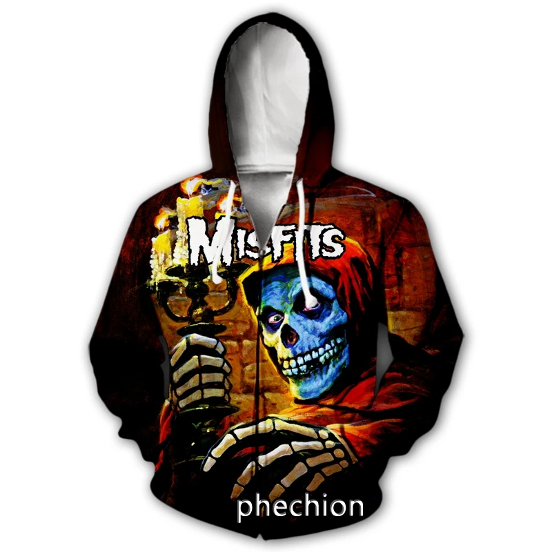

Misfits Rock Band Zipper Hoodies 3D Print Men Woman Zip Up Hooded Sweatshirts Hoody Oversized Tracksuit Man Cosplay Coat