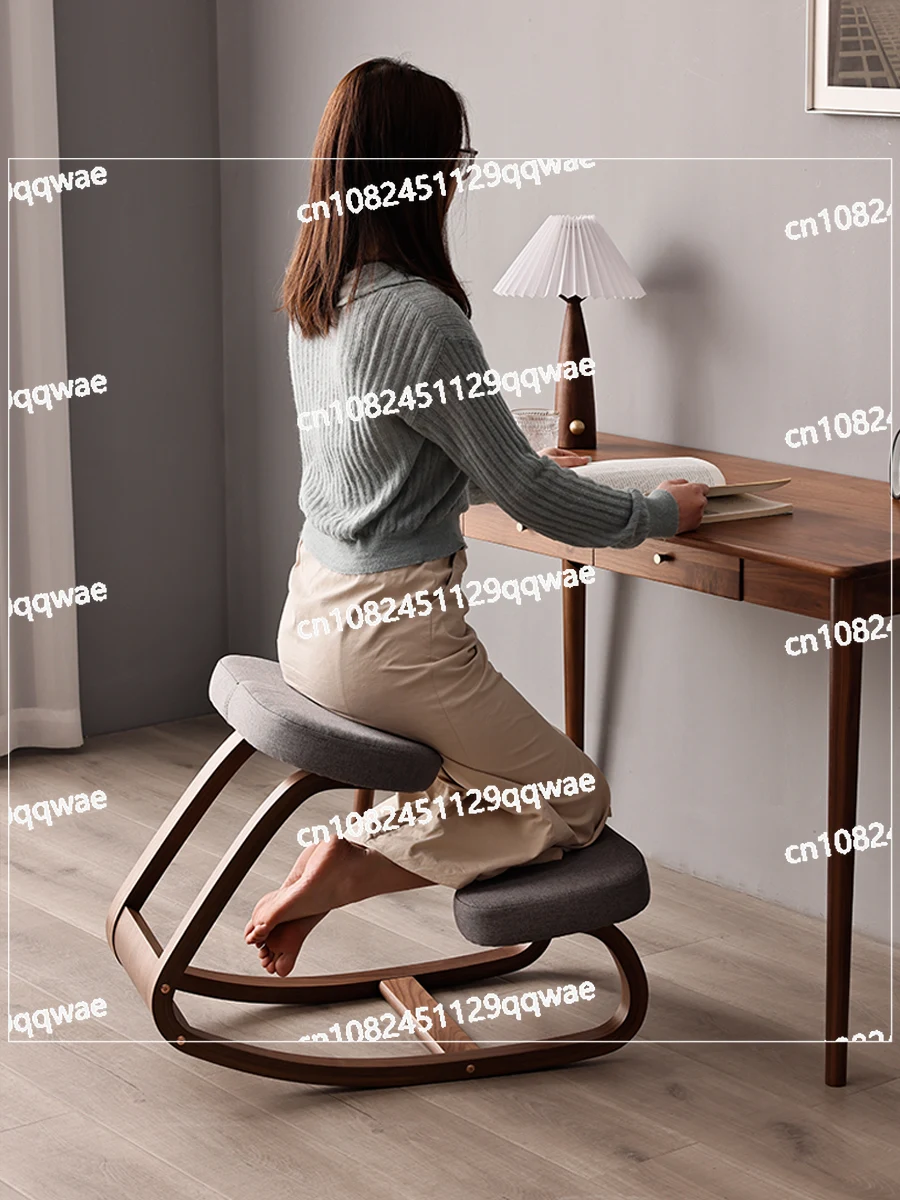 Ergonomic computer chair Home comfort Sedentary staff office chair Solid wood study chair Sitting posture correction