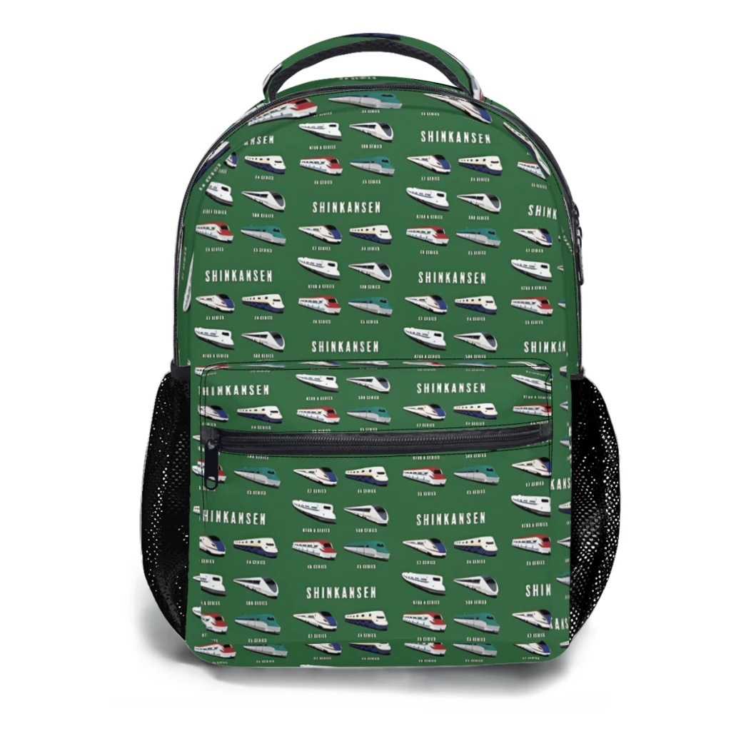 

Japanese Shinkansen Bullet Trains Artwork For boys Large Capacity Student Backpack Cartoon School Backpack 17inch