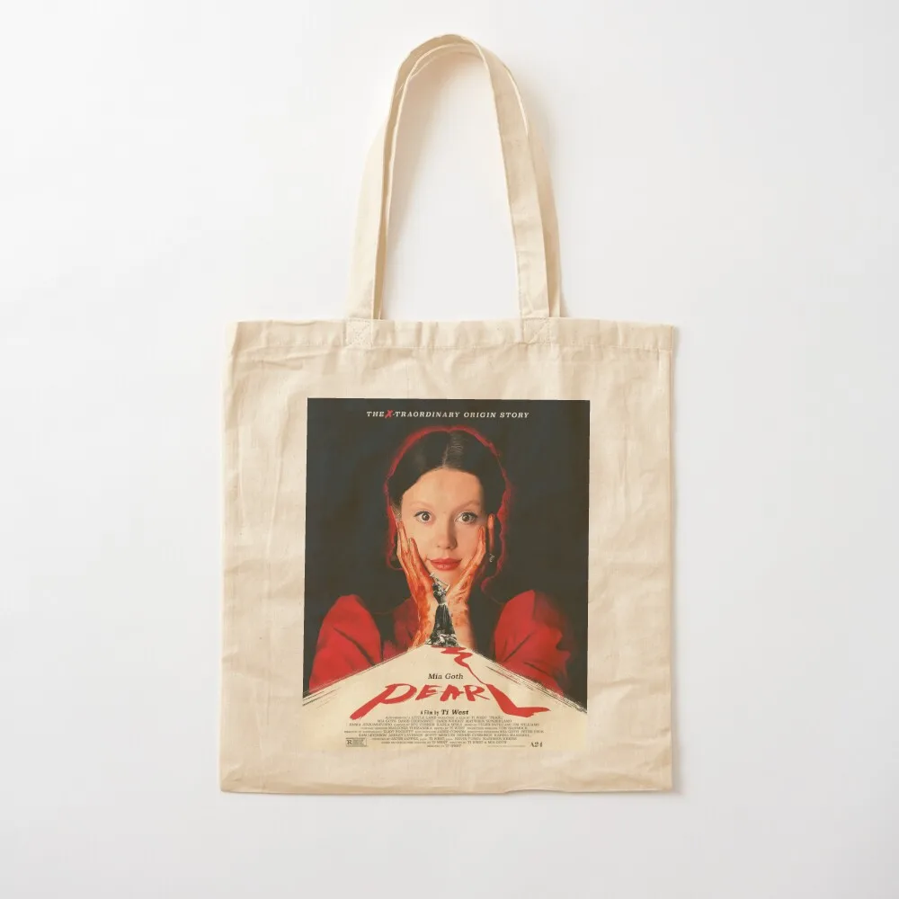 

Pearl' Mia Goth official Movie poster Tote Bag shopping bag logo shopping cart bags Canvas Canvas stote bag Canvas Tote