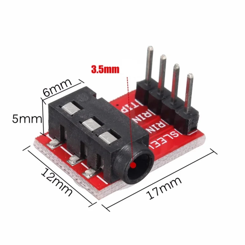 TRRS 3,5 mm interface de áudio MP3 fone de ouvido estéreo módulo de interface de microfone de vídeo