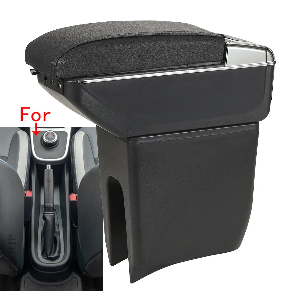 

For Dacia Spring Armrest Box For Renault K-ZE Car Armrest box Center Storage Box Internal Retrofit PU Leather Car Accessories