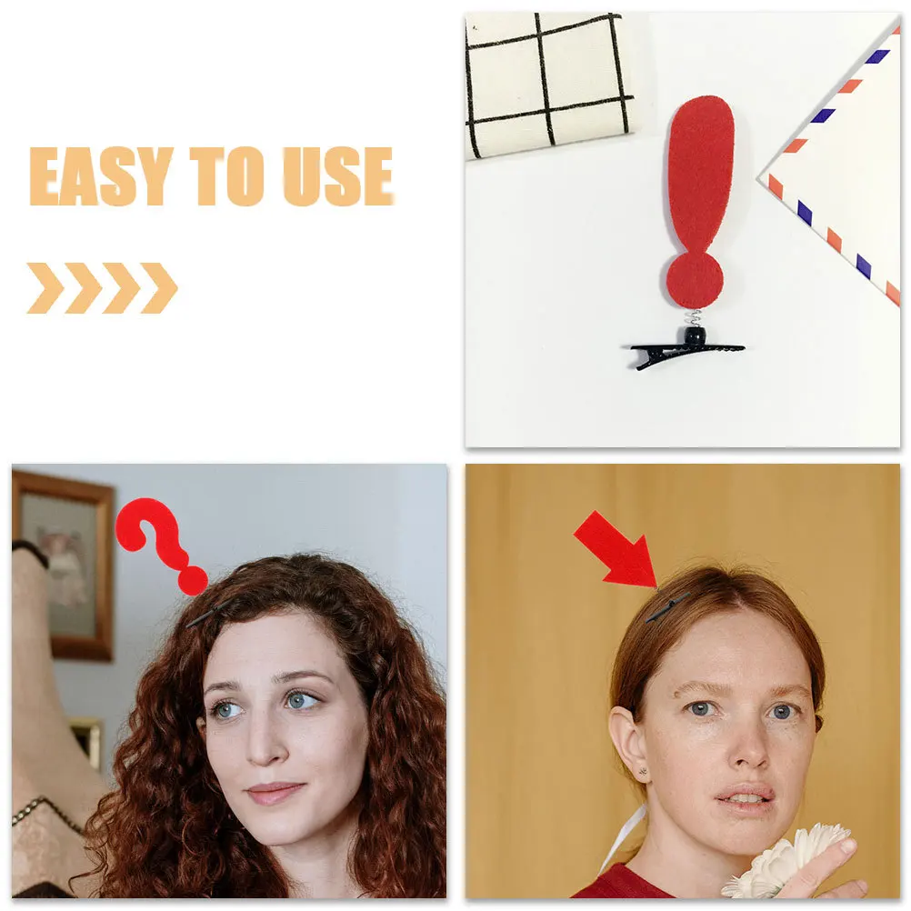 

12Pcs Symbol Shaped Hair Clips for Cute Photo Hairpin Accessory Novelty Hair Barrettes Party Headdress Styling Decor