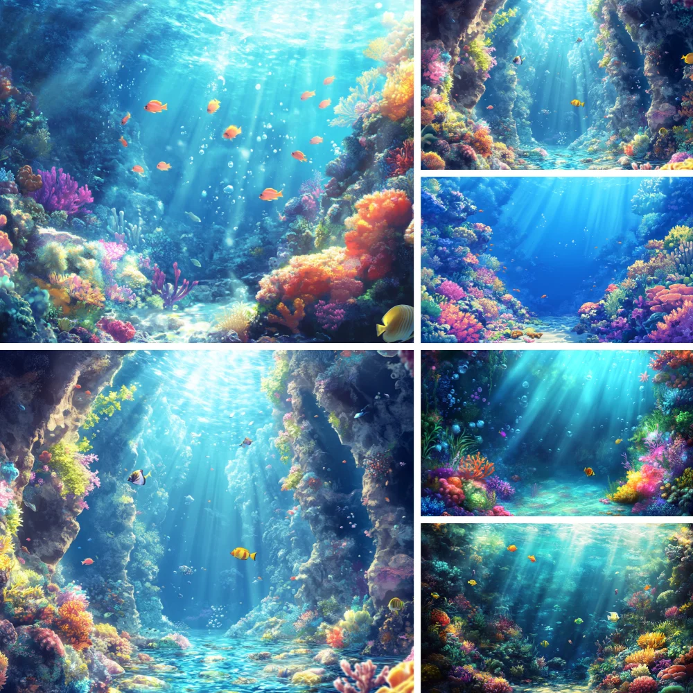Aquarium Fish Of The World - Deep Sea Theme Backgrounds for Photographs
