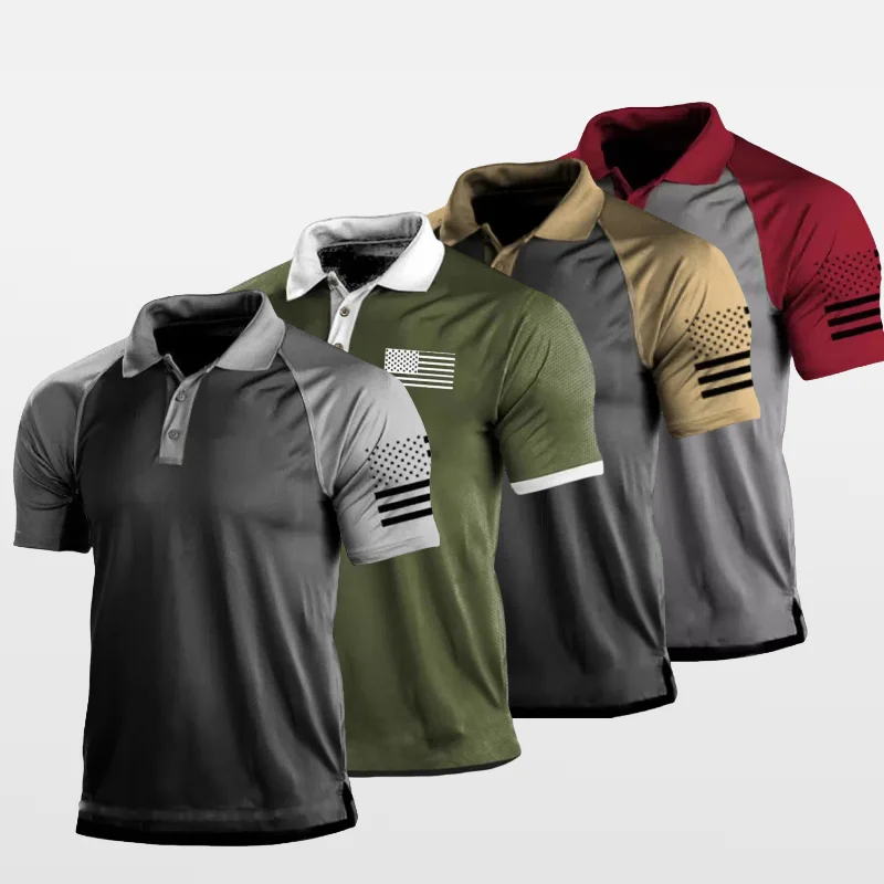 

2024 New Fashion Men's Outdoor Short sleeved Polo Shirt Men's Top Casual Short sleeved Half sleeved Suitable for Men's Sports an