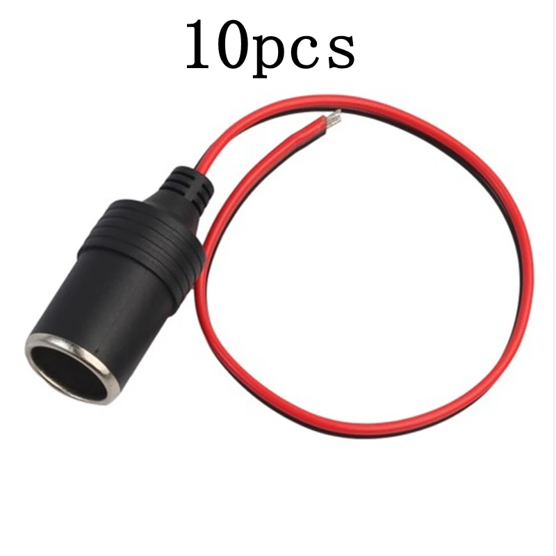 

10pcs New 12V 18A Max120W Female Car Cigarette Lighter Charger Cable Female Socket Plug Connector Adapter Universal 1pc