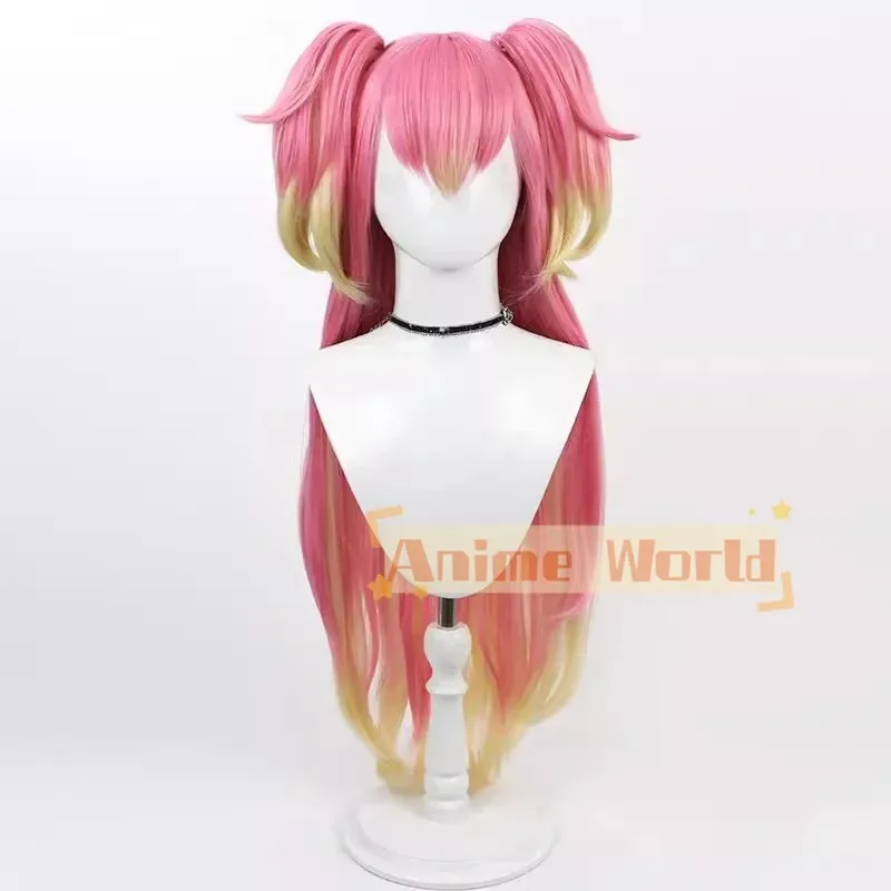 2025 11 Inukai Komugi تأثيري أنيمي الوردي الأصفر 95 سنتيمتر الشعر الاصطناعية مقاومة للحرارة هالوين كرنفال لعب الأدوار حفلة + شعر مستعار #1