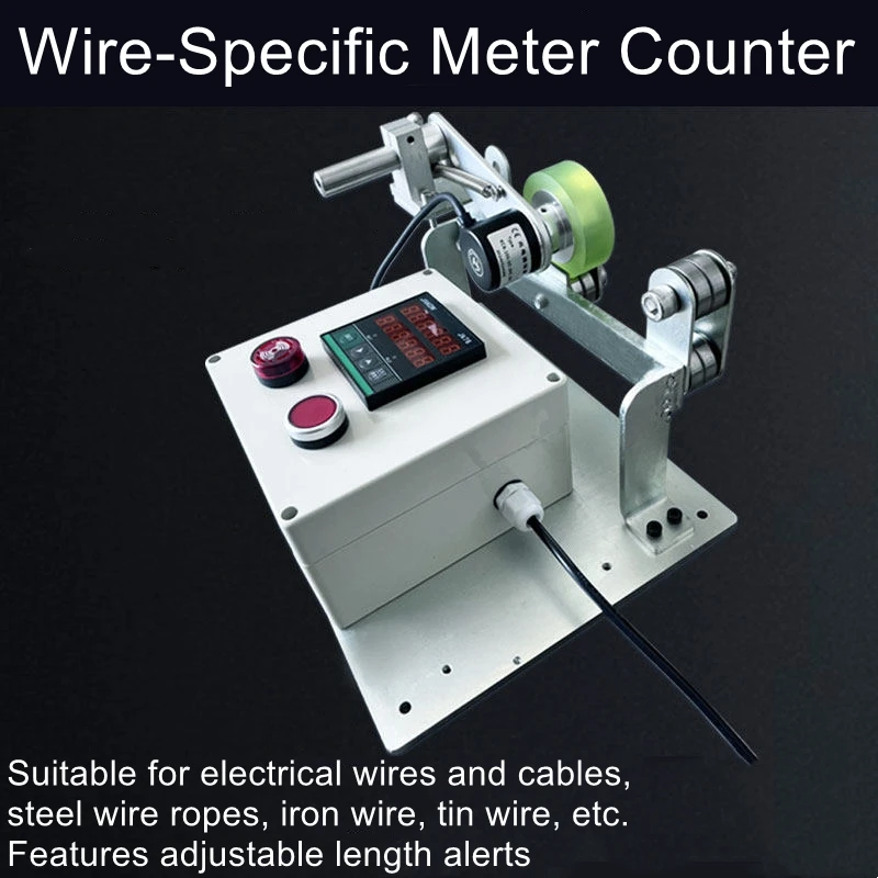 Wire-Specific Meter Counter: Roller-Type Electronic Digital Display with Alarm and Meter Counting Function for Wires and Cables