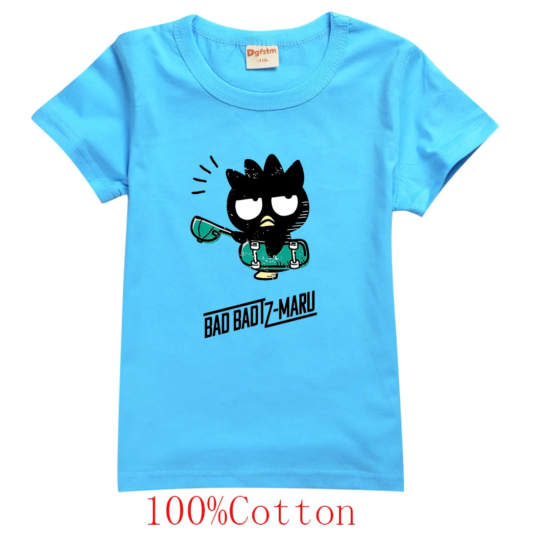 Badtz Maru Boys Girls Clothes Kawaii Kids Funny T-Shirts Teenager Summer Short Sleeve T shirt Cartoon Children Tops