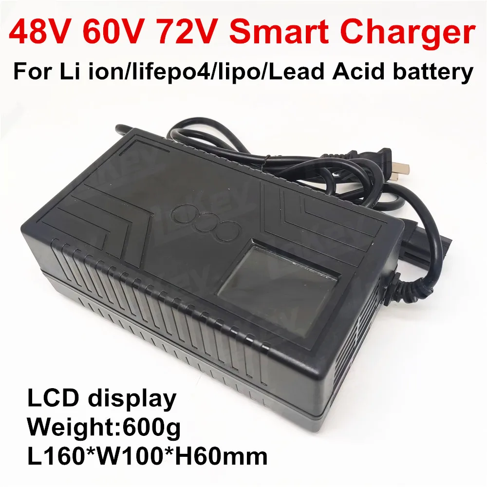 48V 60V 72V 3A 4A  lipo lifepo4 dry GEL AGM liquid lead acid batterys carregador de bateria chargeur cargadores 13s 14s 16s 20s