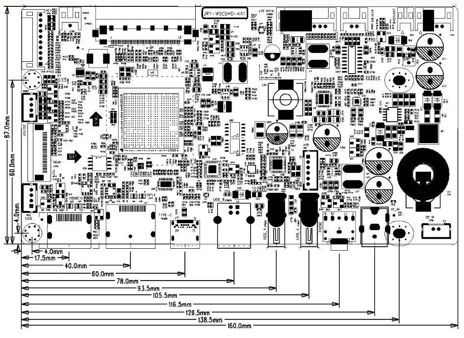 Nuovo per IMac A1419 A2115 5K Scheda Driver Dello Schermo LCD LM270QQ1 LM270QQ2 Scheda Madre di Controllo Retinale 5120*2880 QQHD HDMI DP Tipo-c