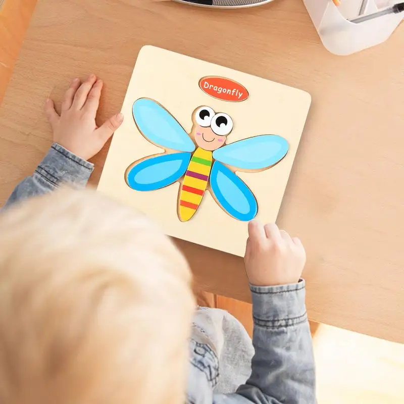 Tierpuzzles für Kinder, buntes schönes Tierpuzzle, Holzpuzzle, lustige Puzzlespiele, Lernspielzeug für Jungen und Mädchen im Vorschulalter