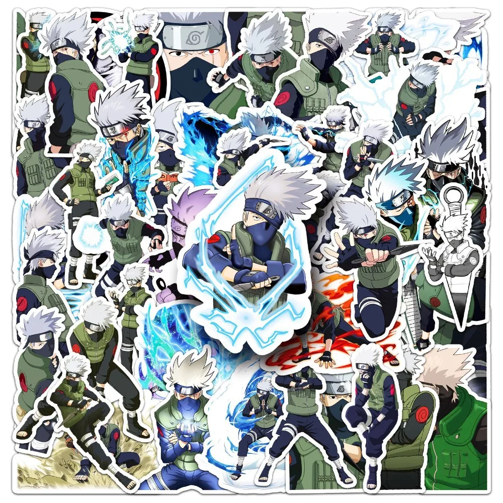 50pcs Anime Naruto Hatake Kakashi‌ Graffiti Stickers Suitcase Stationery Laptop Computer Guitar Cell Phone DIY Decorate Decals