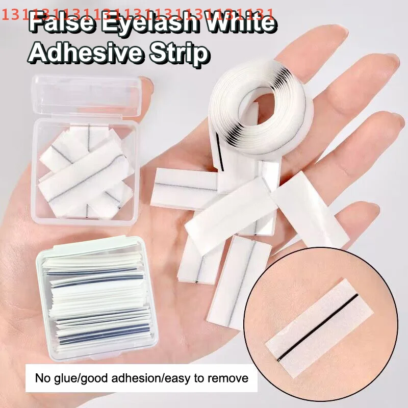 Tira de pestañas postizas autoadhesiva reutilizable, herramienta de maquillaje de larga duración de aspecto Natural resistente al agua con caja de almacenamiento
