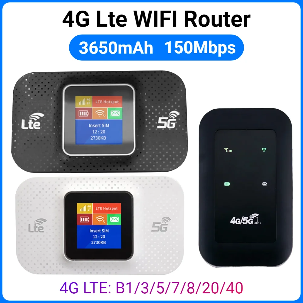 

4G Lte WIFI-маршрутизатор Беспроводной портативный маршрутизатор 150 Мбит/с Слот для SIM-карты Мини-открытая точка доступа Карманный WIFI-маршрутизатор WIFI Hotpot для автомобиля